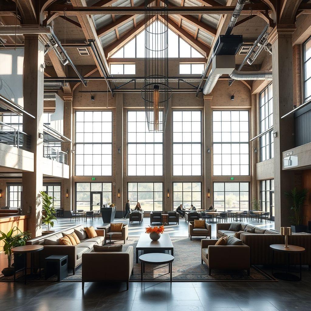 Industrial Hotel Lobby design example 4