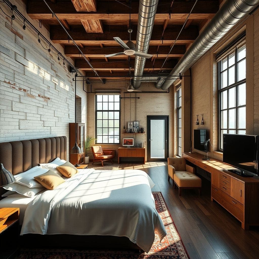 Industrial Hotel Room design example 1