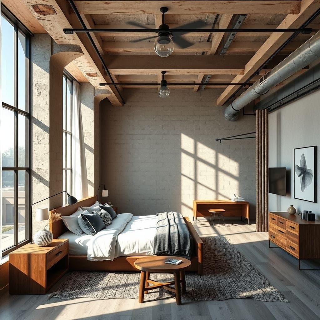 Industrial Hotel Room design example 3