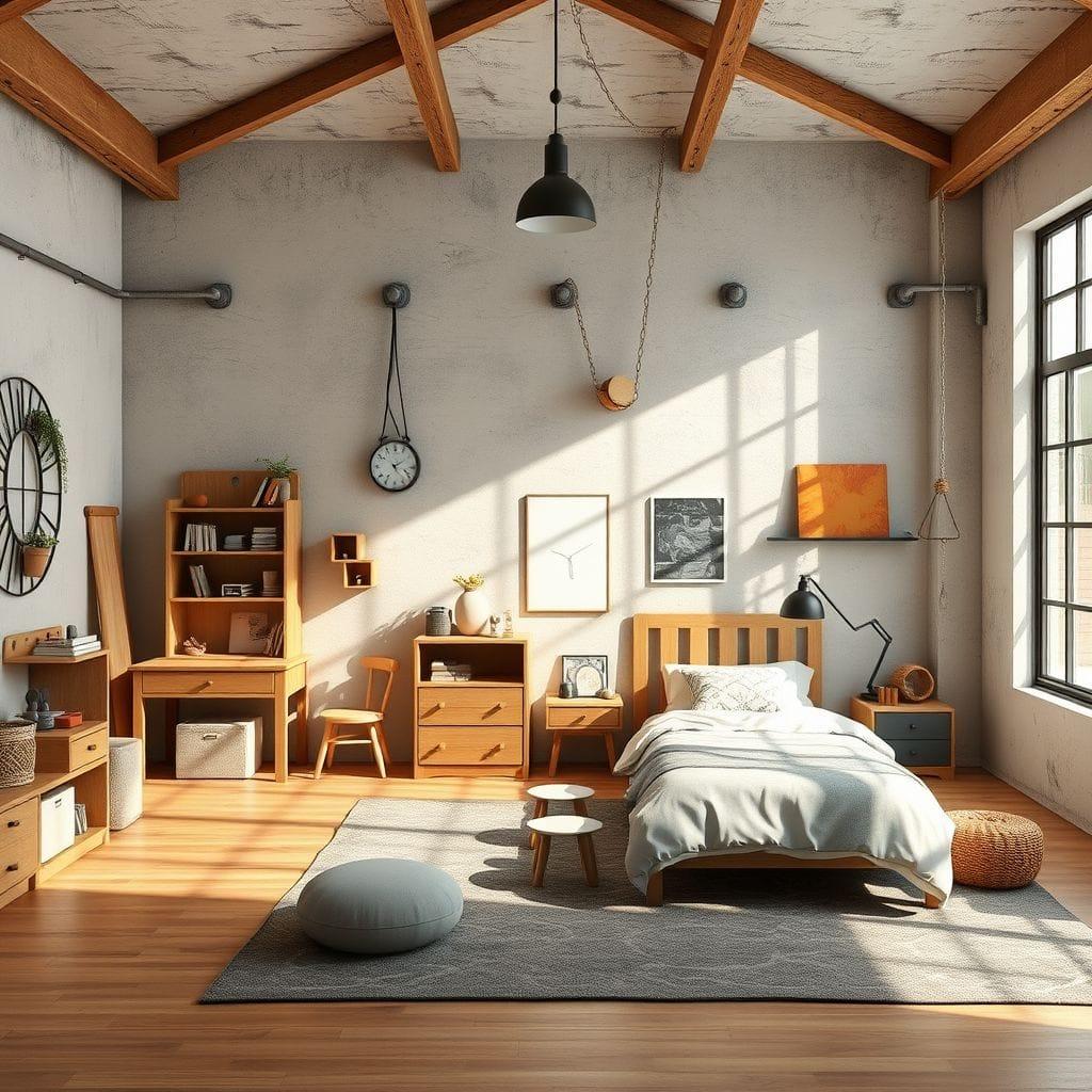 Industrial Kids Room design example 2