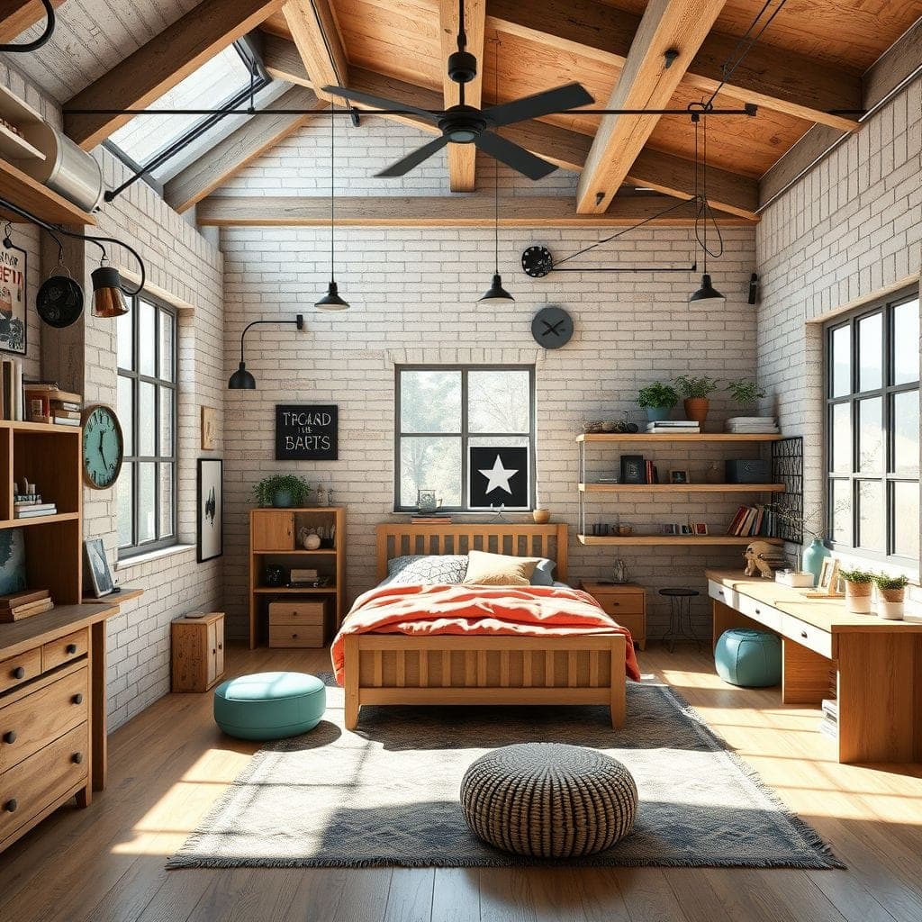 Industrial Kids Room design example 3