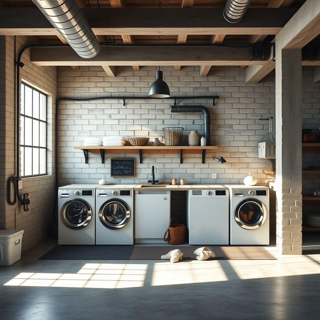 Industrial Laundry Room design example 1