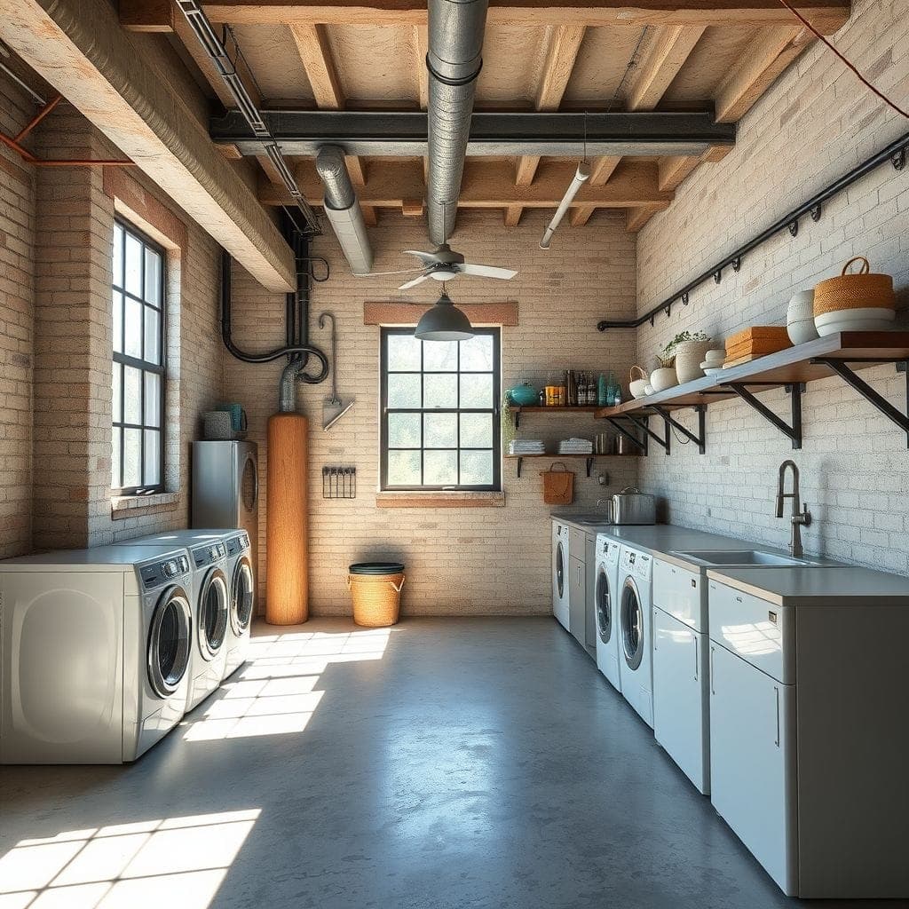 Industrial Laundry Room design example 4