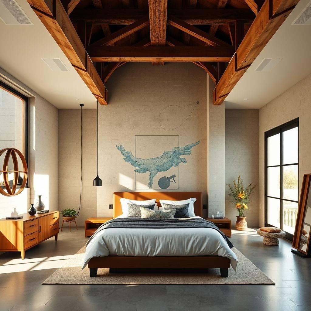 Industrial Master Bedroom design example 2