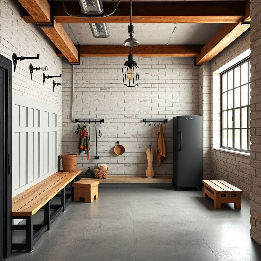 Industrial Mudroom design example 1