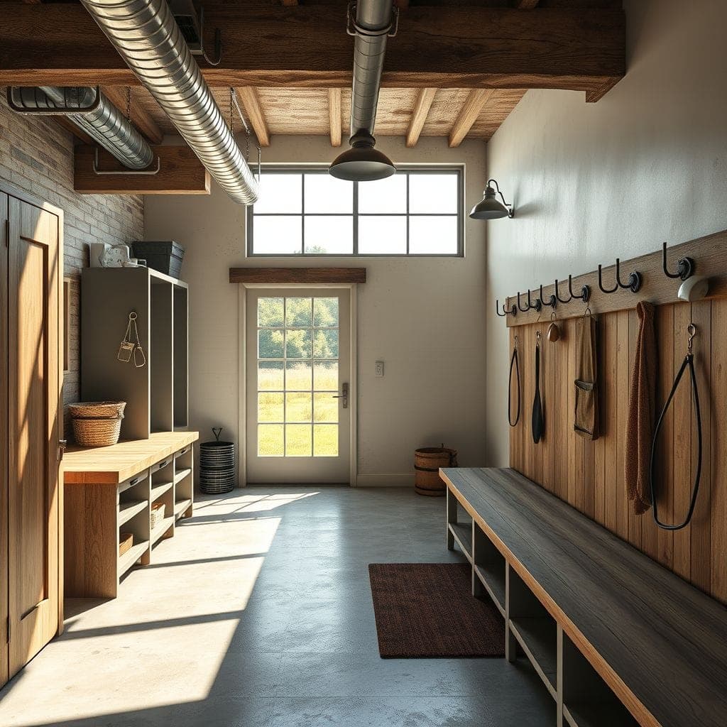 Industrial Mudroom design example 2