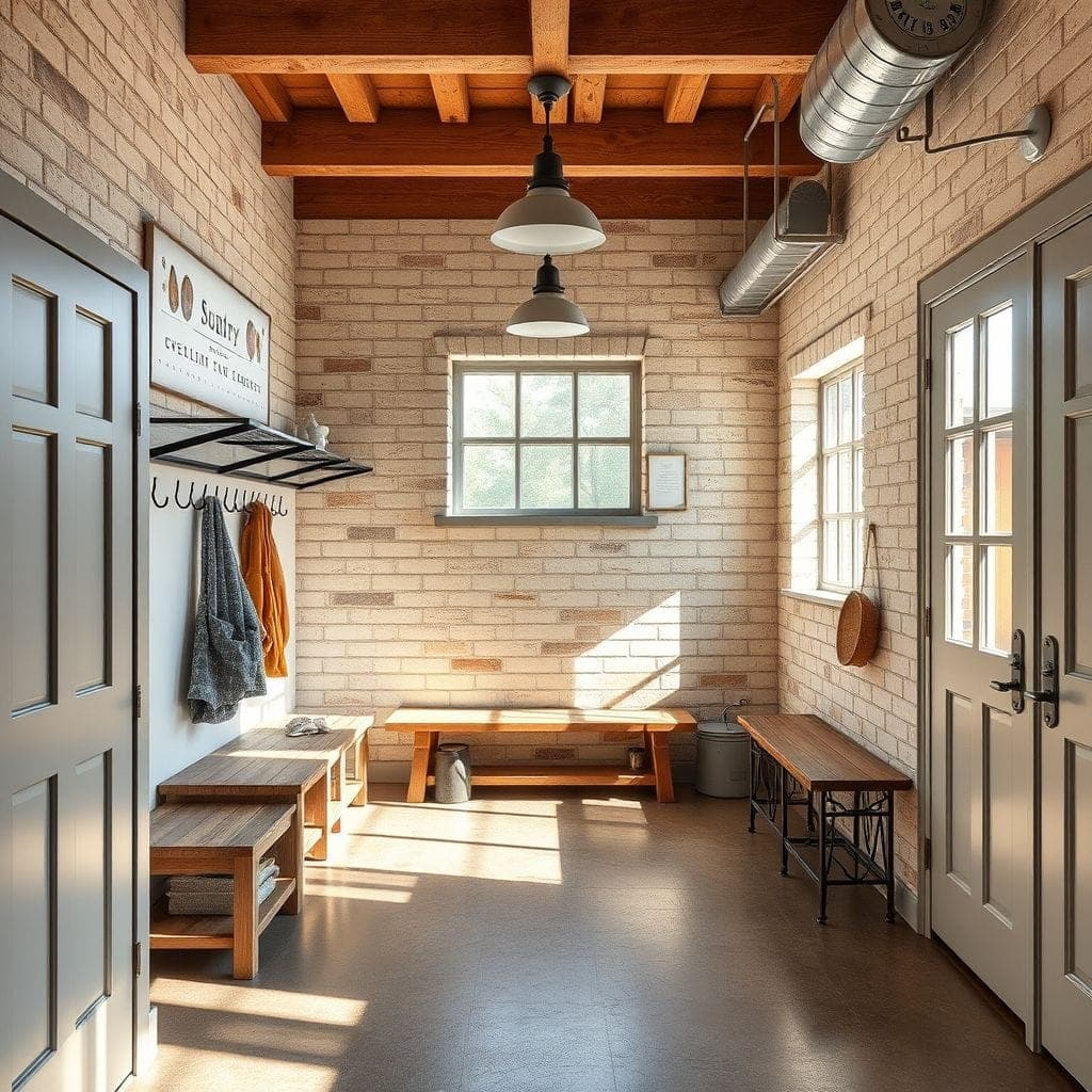 Industrial Mudroom design example 3