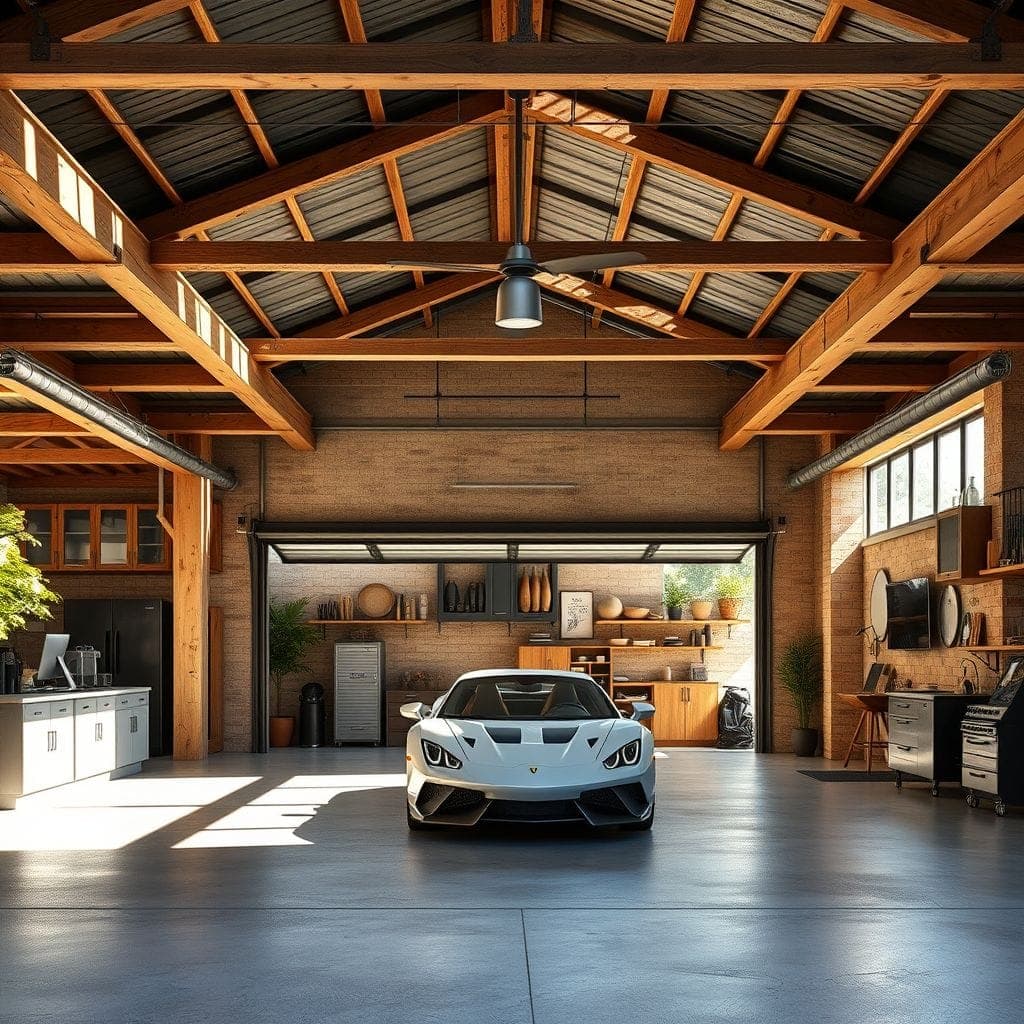 Industrial Outdoor Garage design example 1