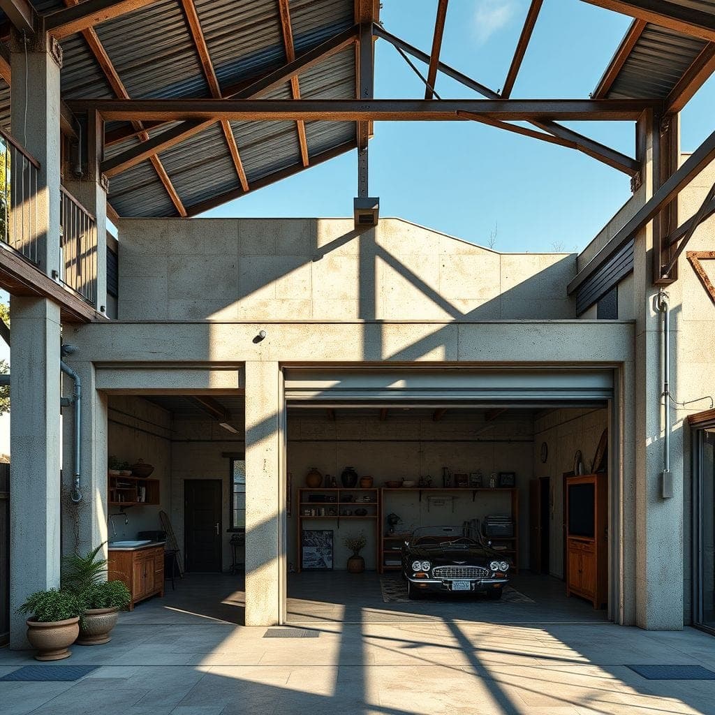 Industrial Outdoor Garage design example 2