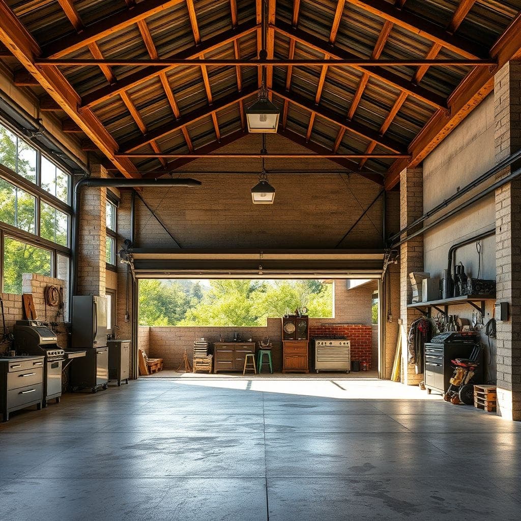 Industrial Outdoor Garage design example 4