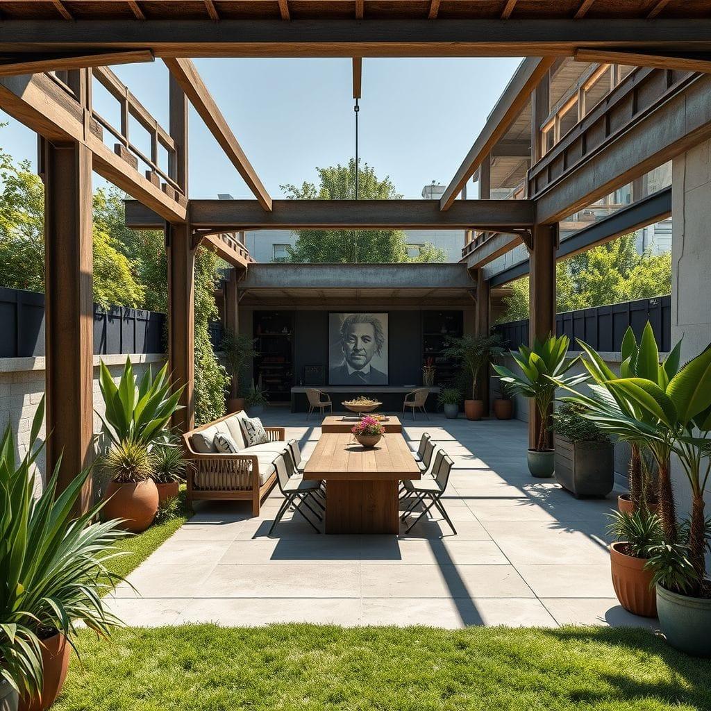 Industrial Outdoor Garden design example 1