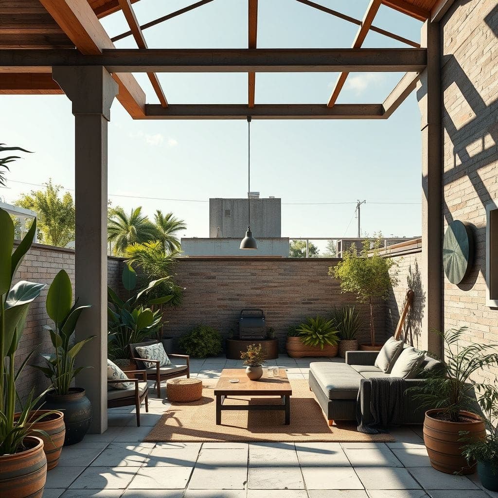 Industrial Outdoor Garden design example 2