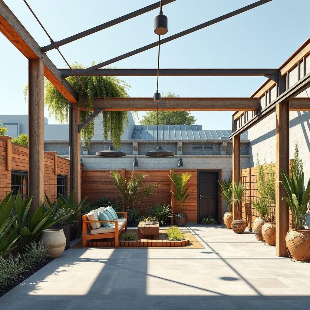 Industrial Outdoor Garden design example 3