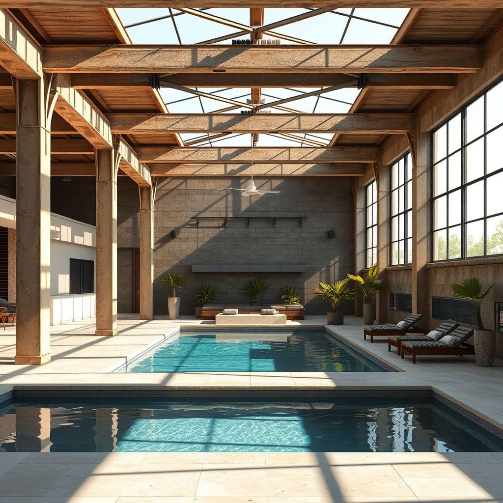 Industrial Outdoor Pool Area design example 2
