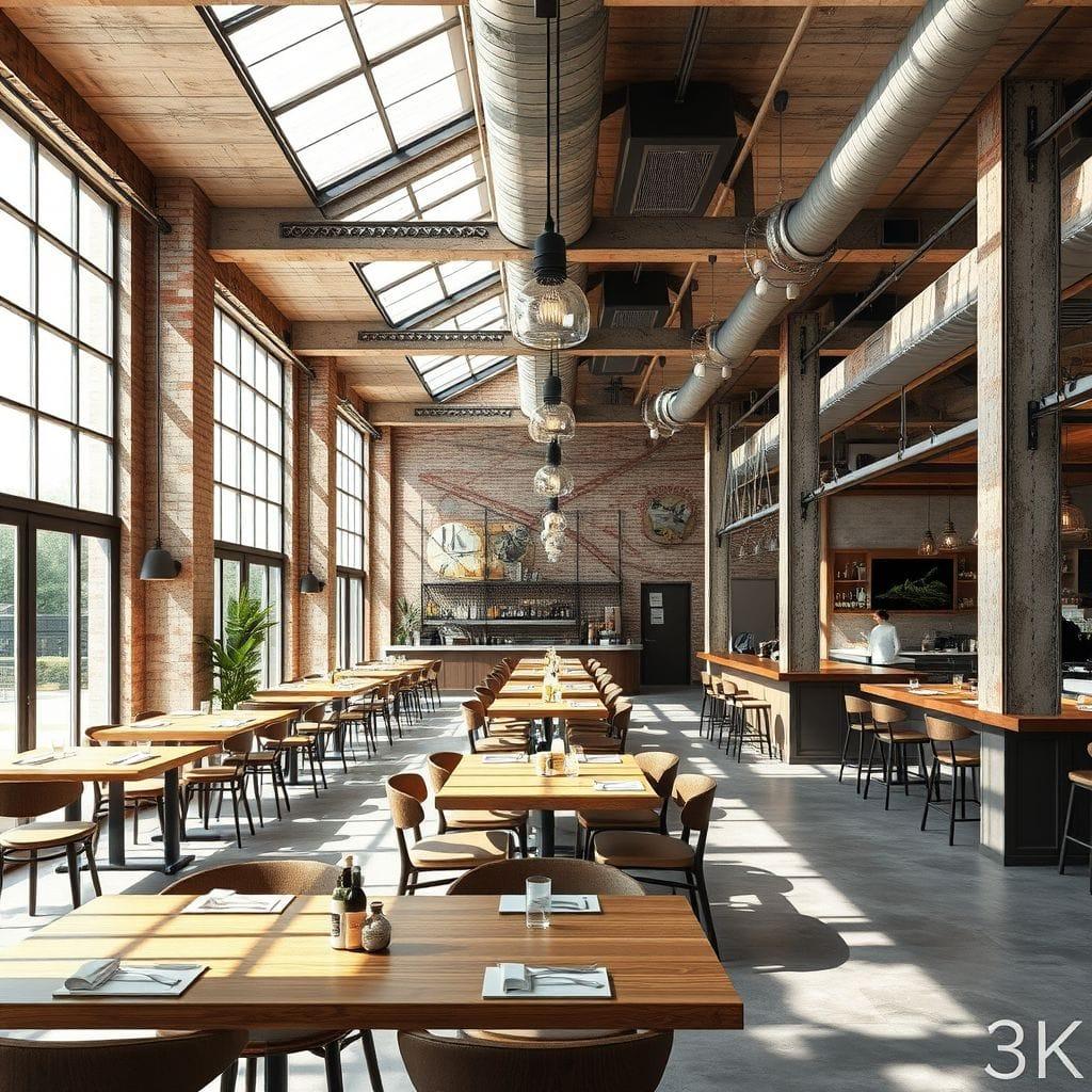 Industrial Restaurant design example 1