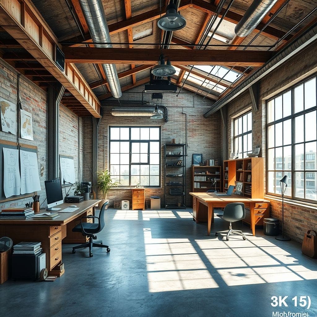 Industrial Study Room design example 4