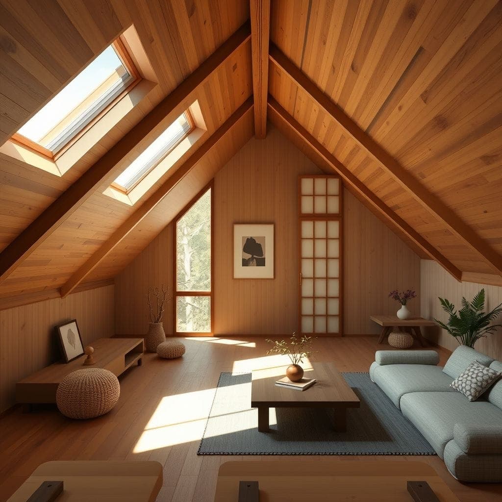 Japandi Attic design example 3