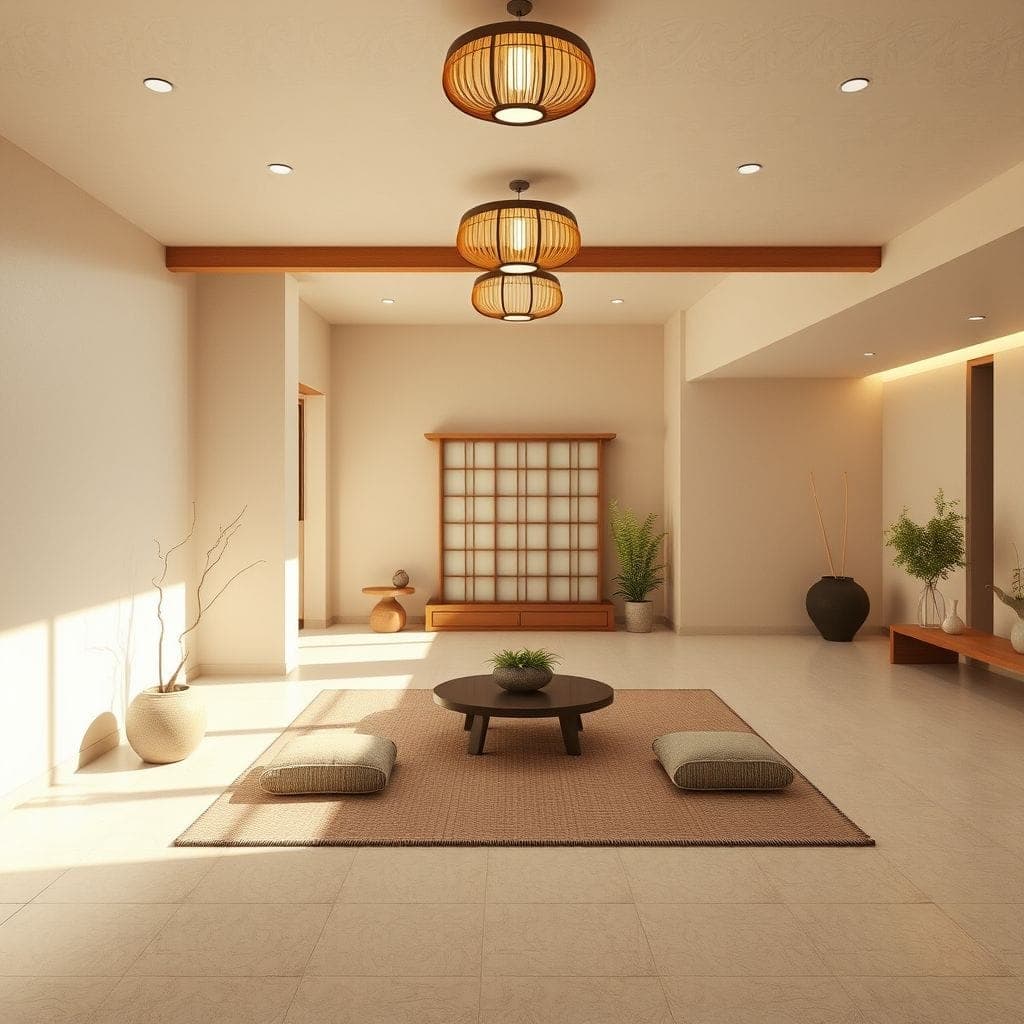 Japandi Basement design example 1