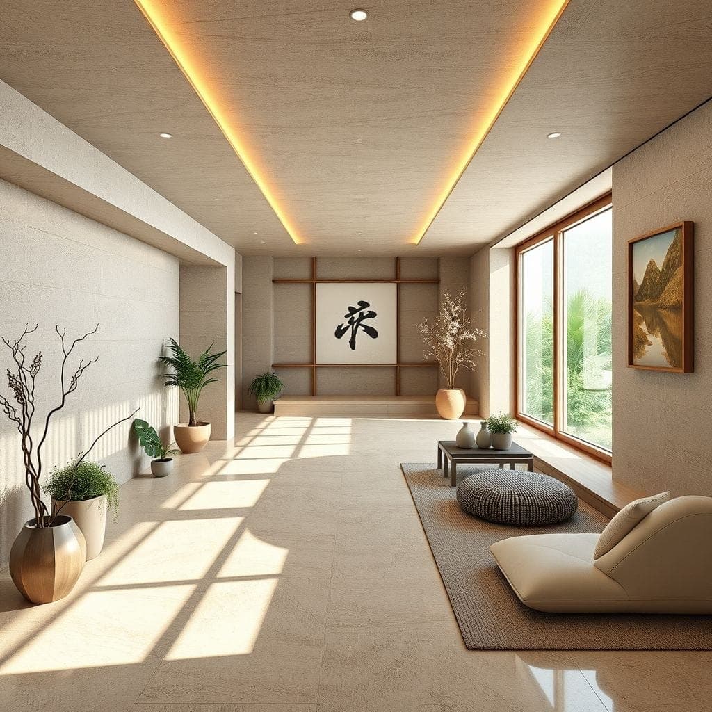 Japandi Basement design example 2