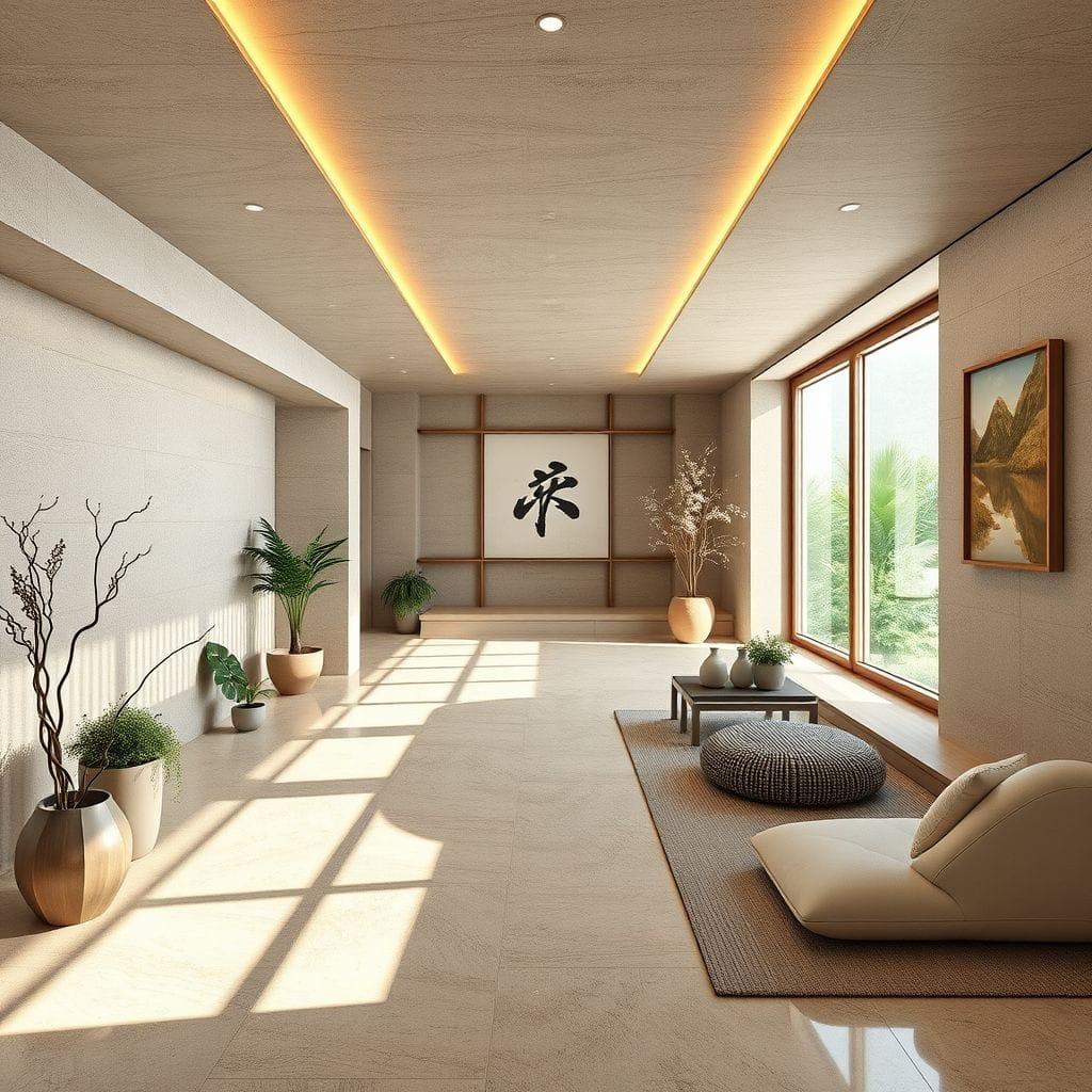 Japandi Basement design example 2