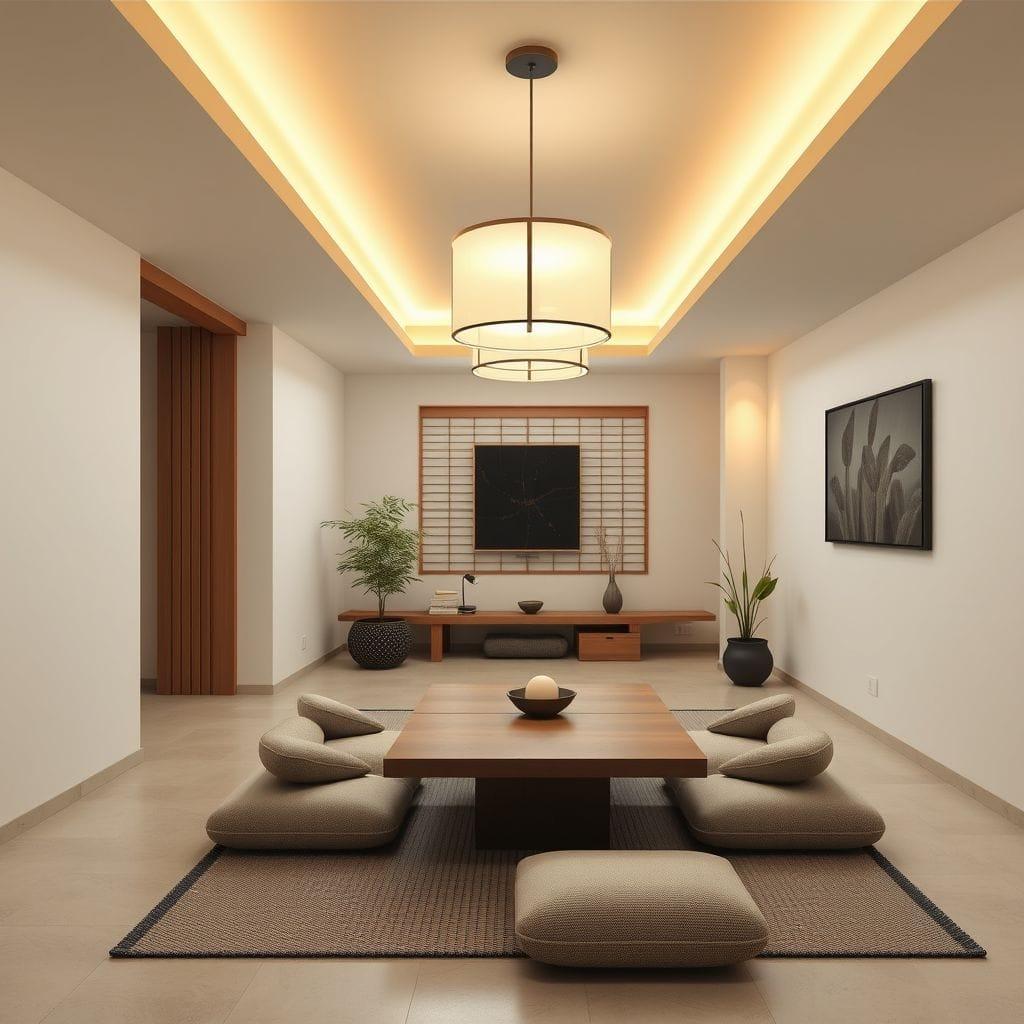 Japandi Basement design example 4