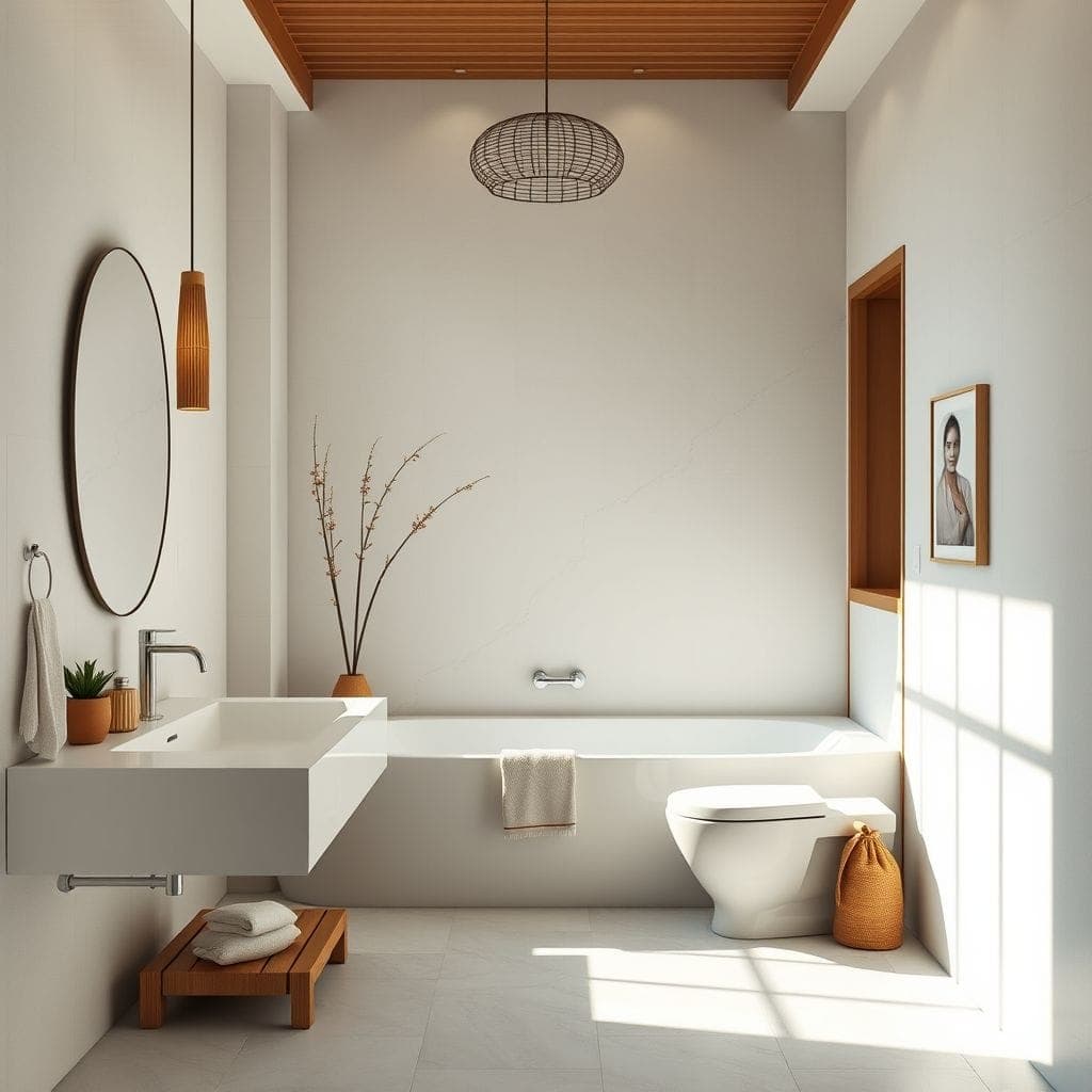 Japandi Bathroom design example 1