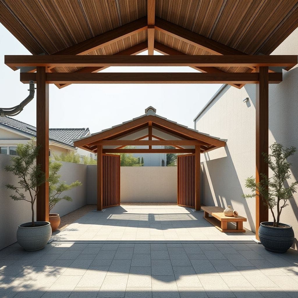Japandi Carport design example 1