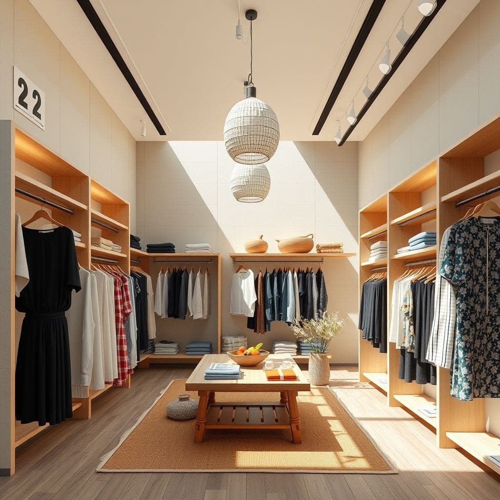 Japandi Clothing Store design example 3