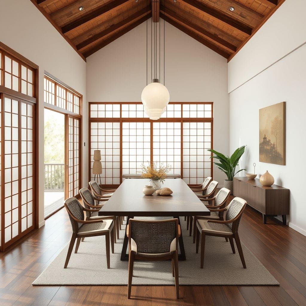 Japandi Dining Room design example 1