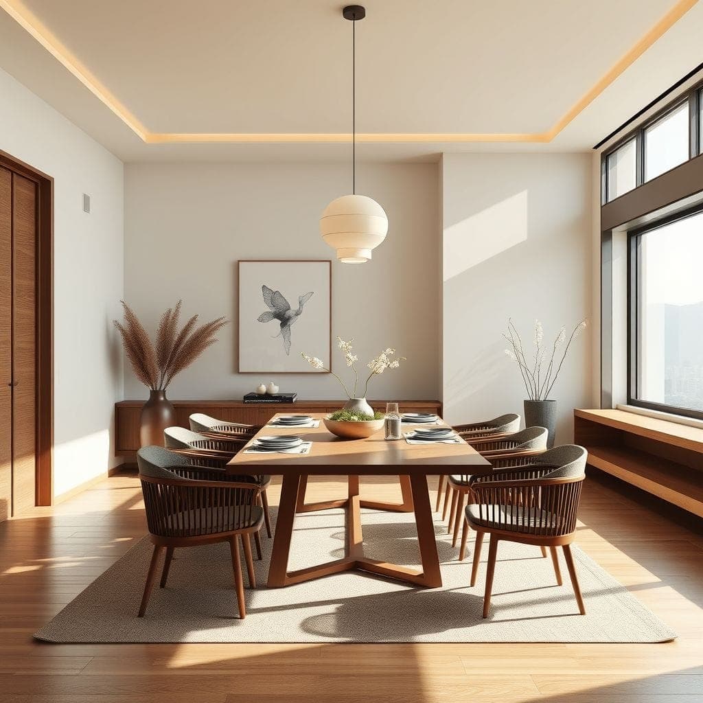 Japandi Dining Room design example 2