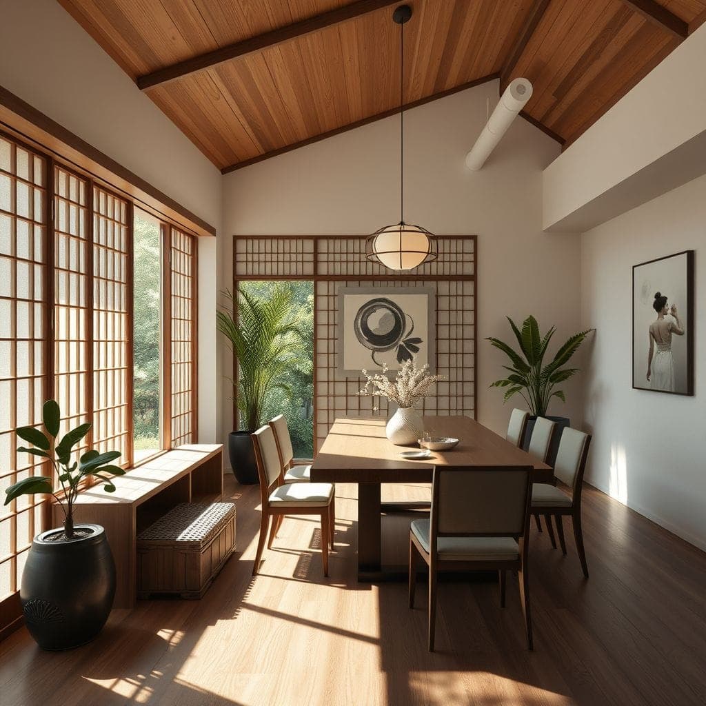 Japandi Dining Room design example 3