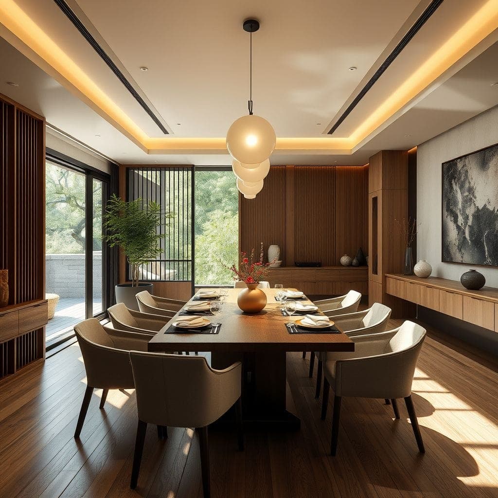 Japandi Dining Room design example 4