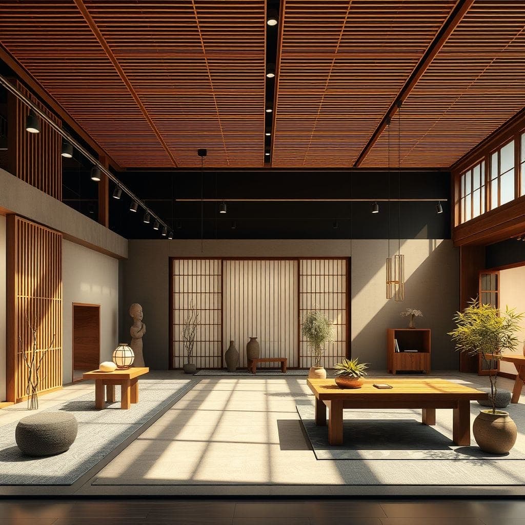 Japandi Exhibition Space design example 1