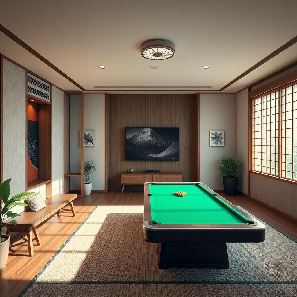 Japandi Game Room design example 1