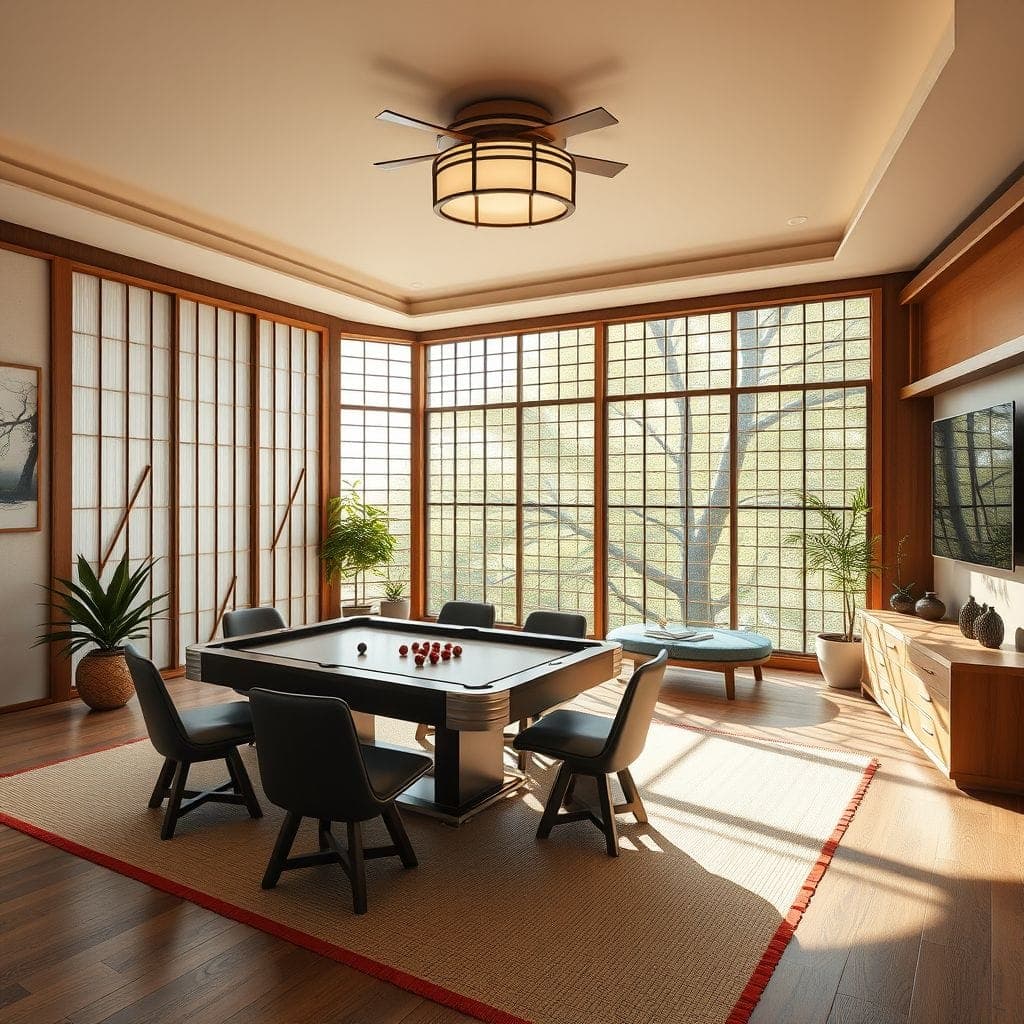 Japandi Game Room design example 2