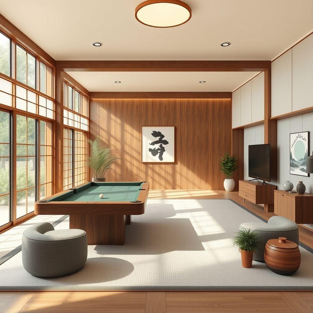 Japandi Game Room design example 4