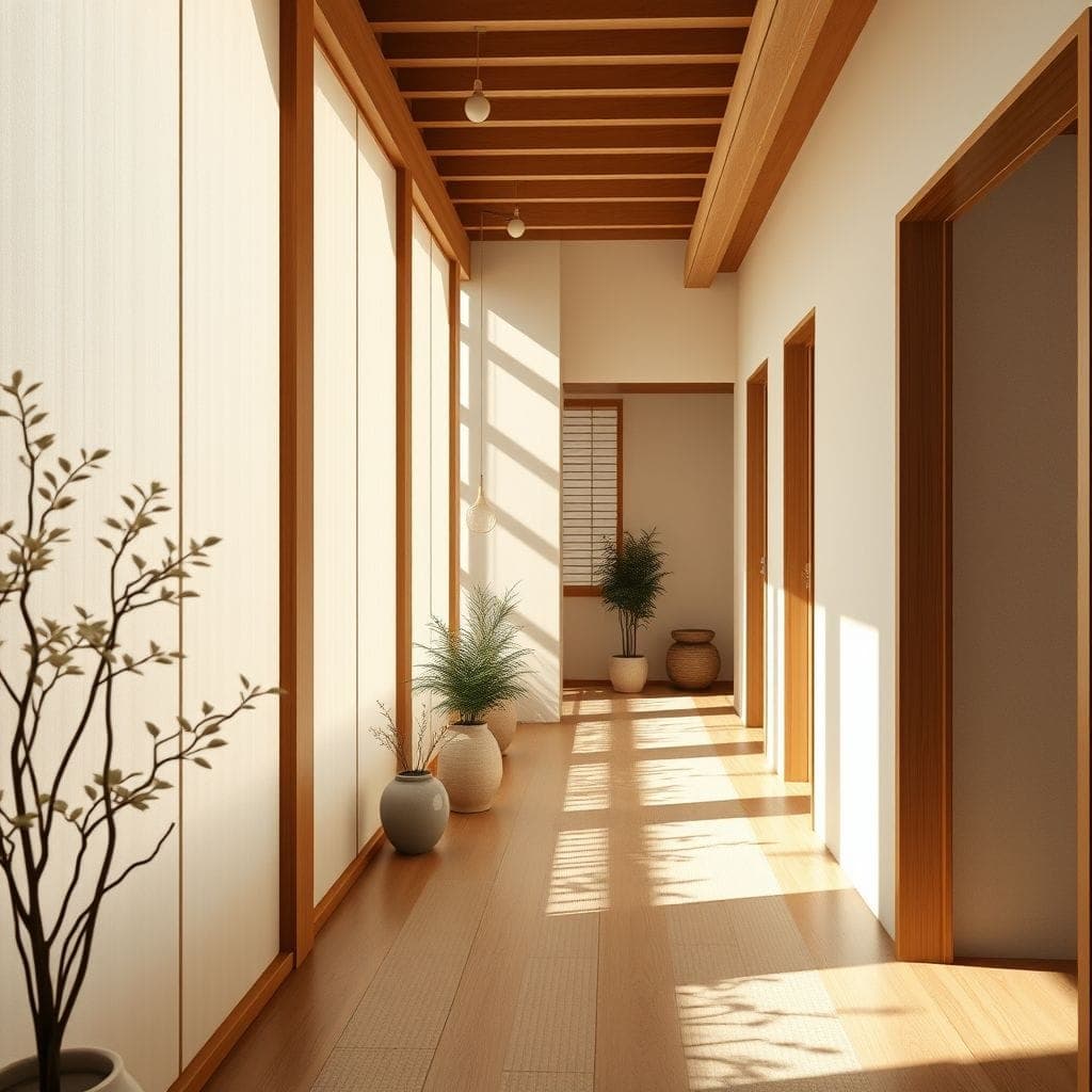 Japandi Hallway design example 3