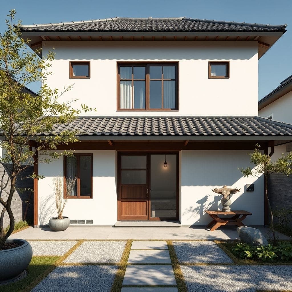 Japandi House Exterior design example 1
