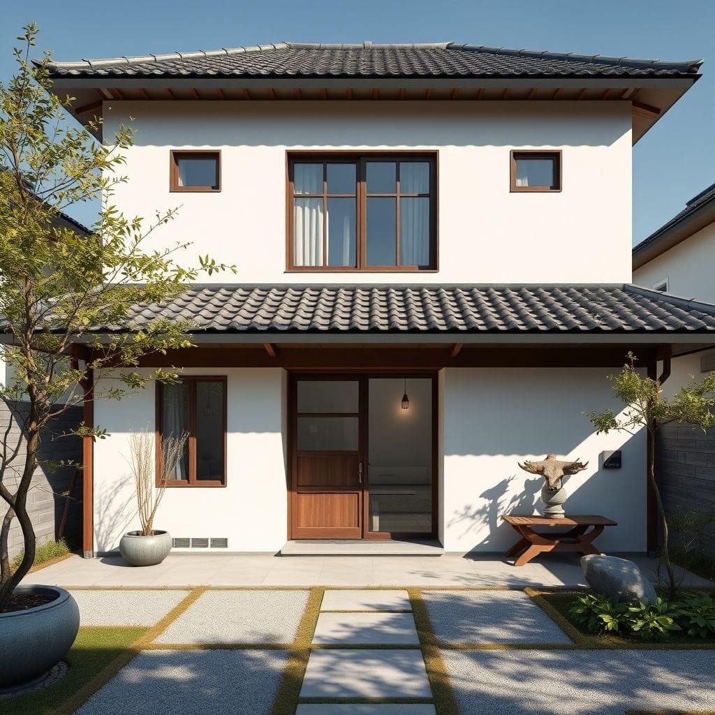 Japandi House Exterior design example 1