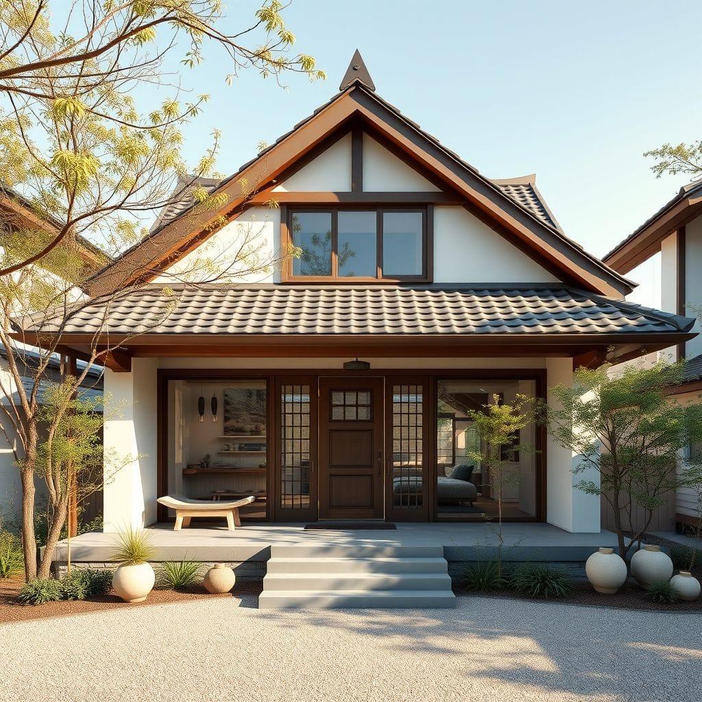 Japandi House Exterior design example 4