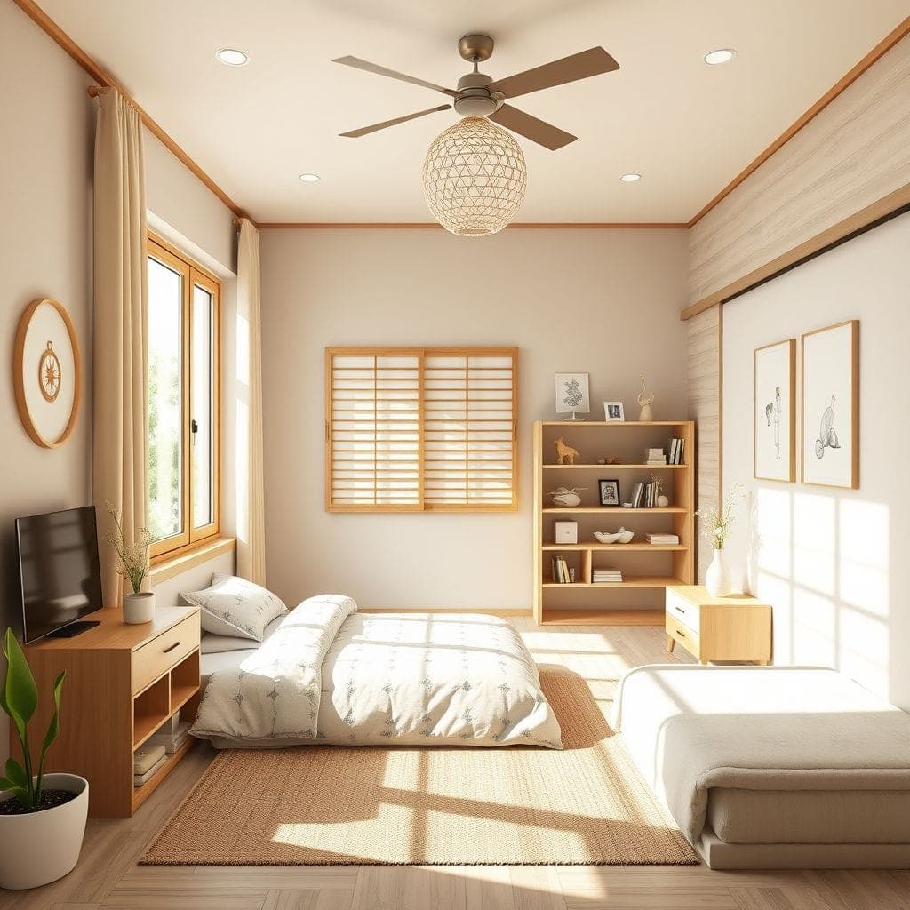 Japandi Kids Room design example 2