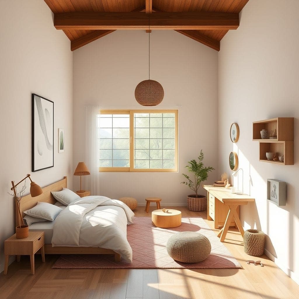 Japandi Kids Room design example 3