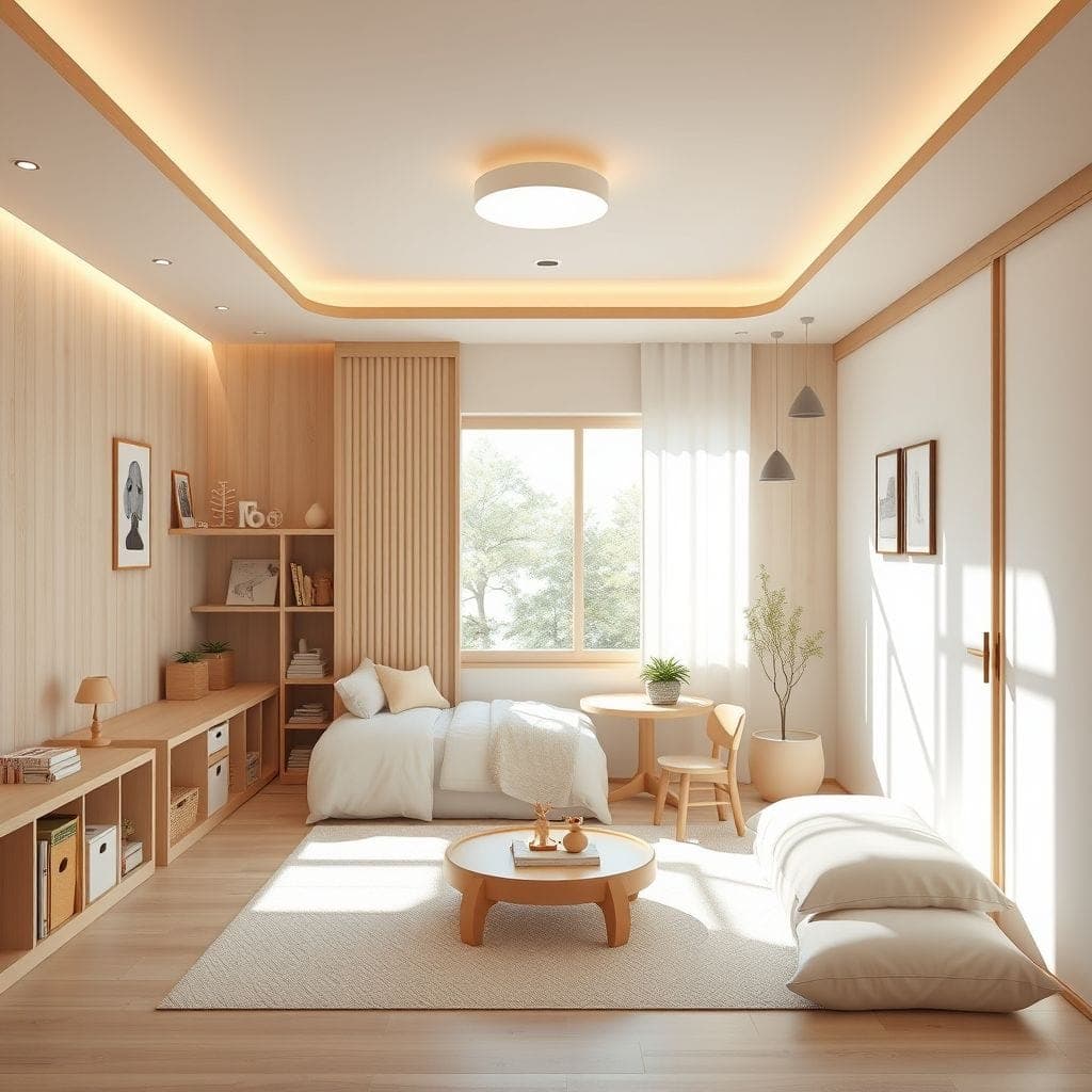 Japandi Kids Room design example 4