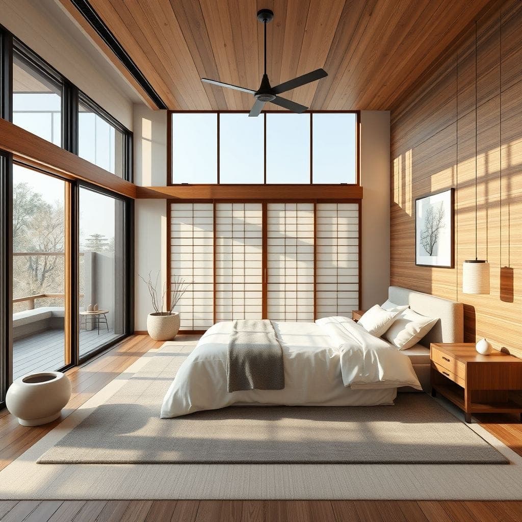 Japandi Master Bedroom design example 3