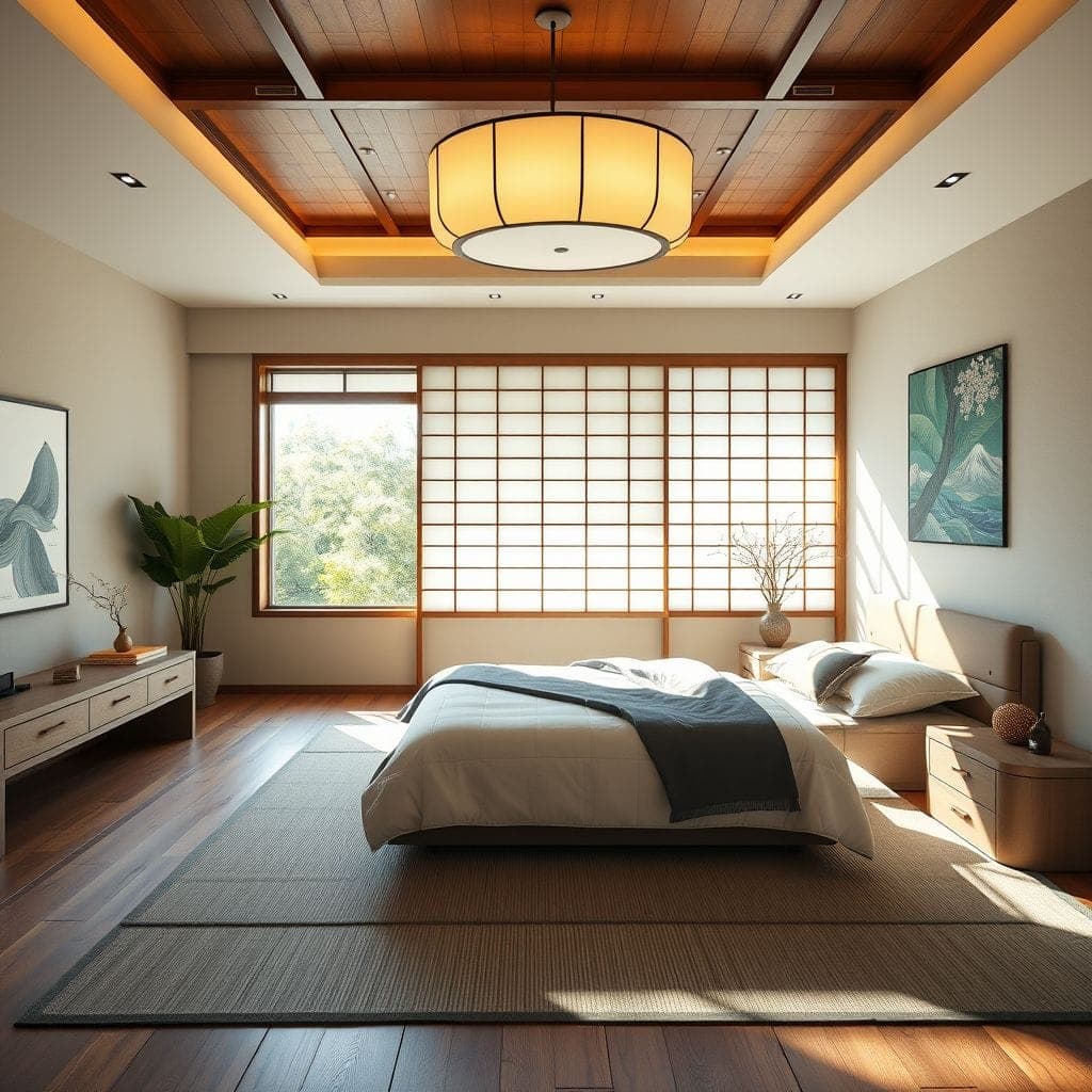 Japandi Master Bedroom design example 4