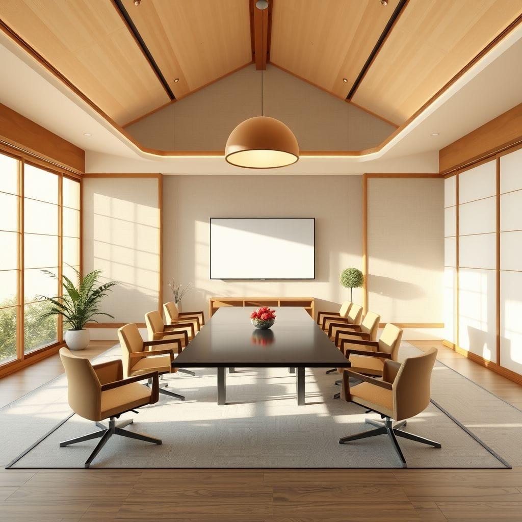 Japandi Meeting Room design example 1
