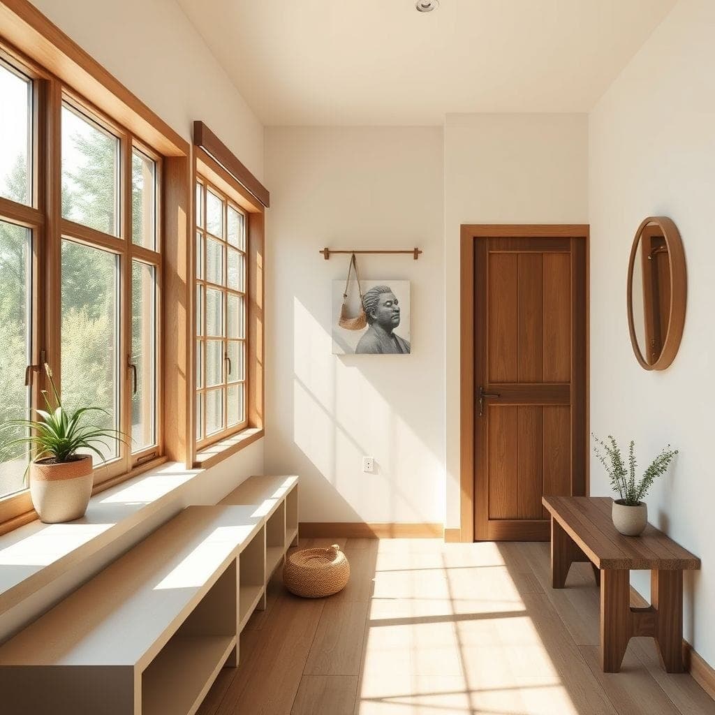 Japandi Mudroom design example 2