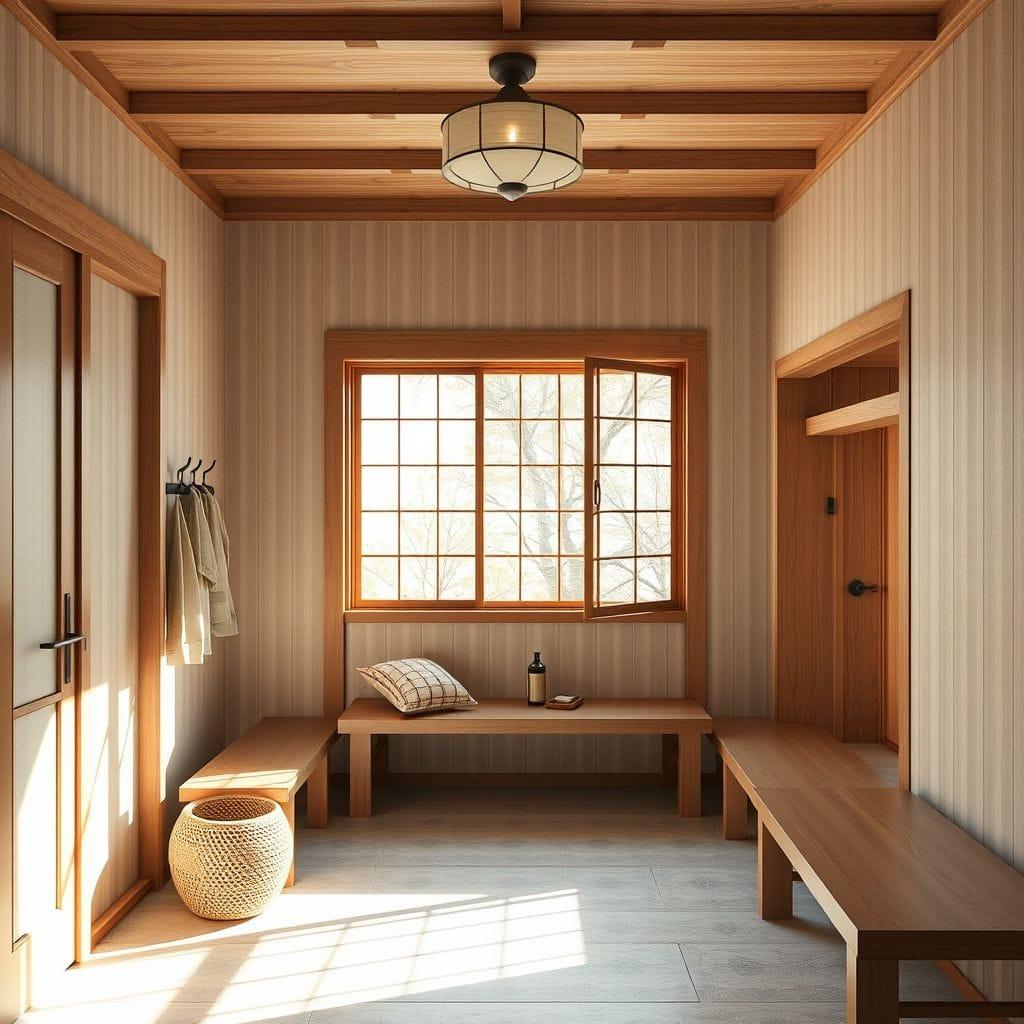 Japandi Mudroom design example 4