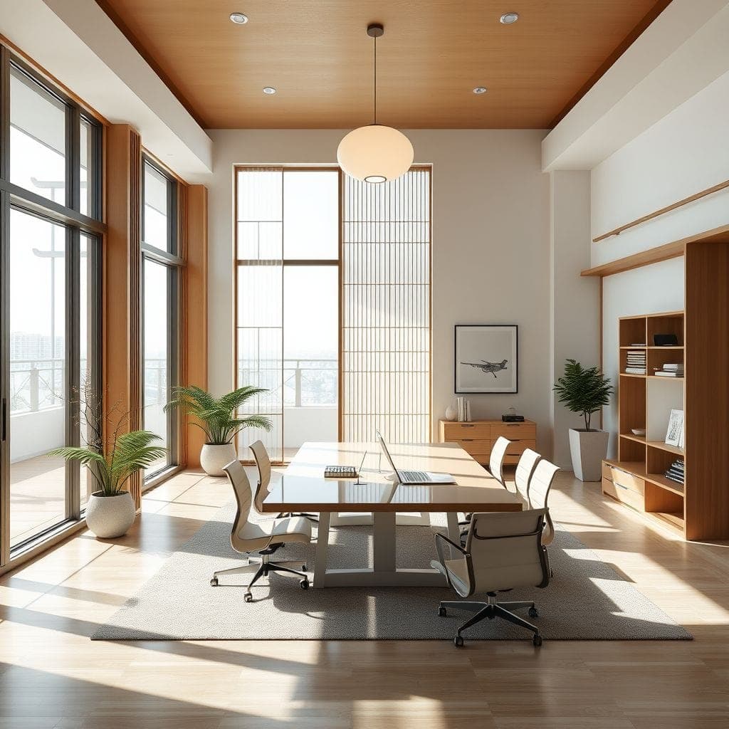 Japandi Office design example 1