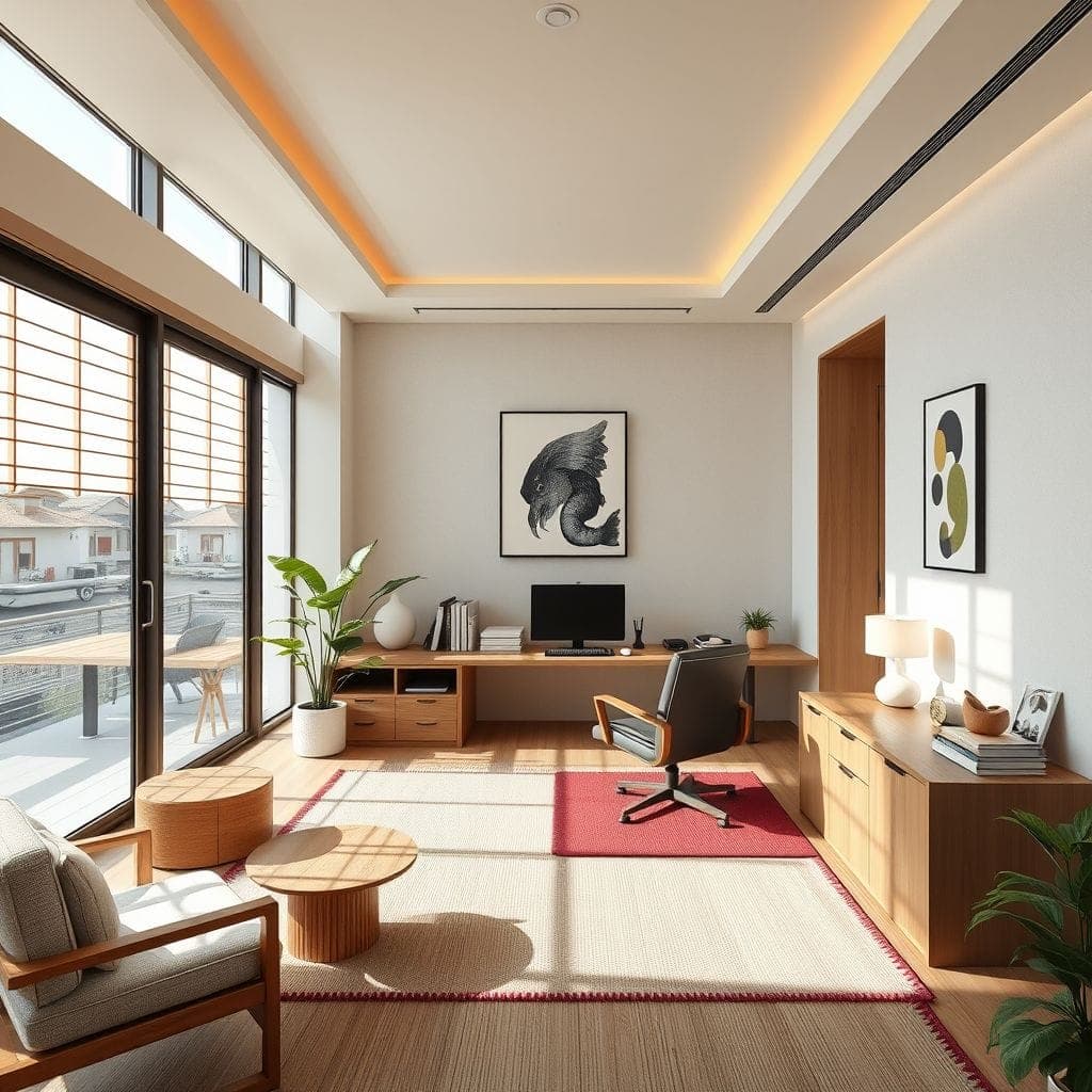 Japandi Office design example 2